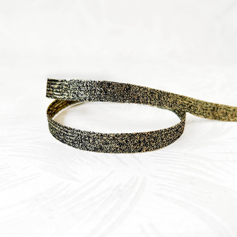 Metallic Flat Braid-Black & Gold-By the Yard & 24 Yard Roll