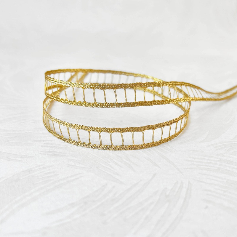 Metallic Gold Ladder Braid-Gold
