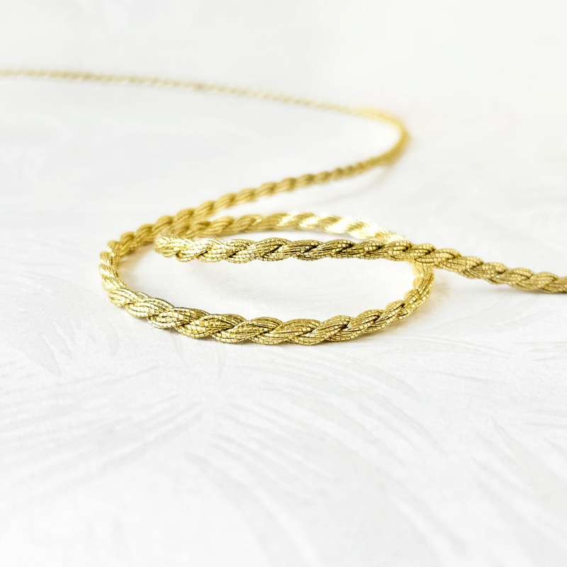 Metallic Gold Twisted Cord-Gold
