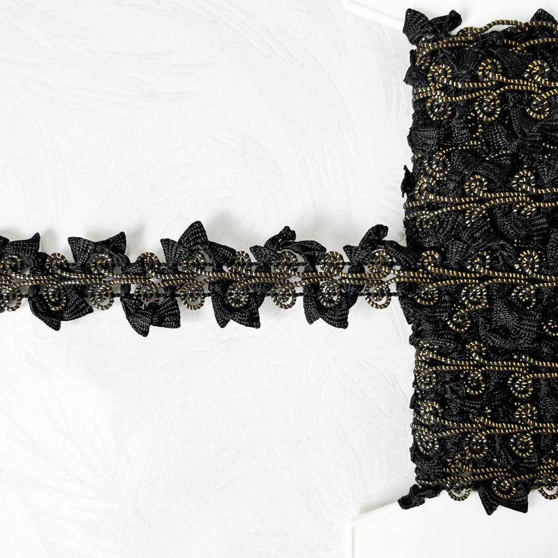 Metallic Passementerie-Black & Gold