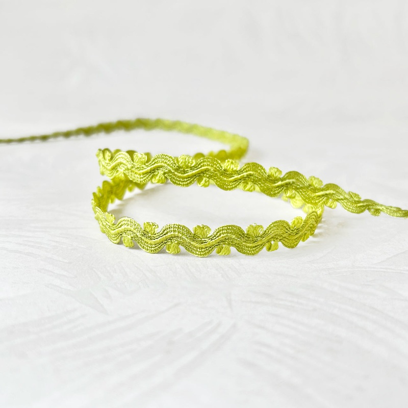 Rayon Wave Picot Braid-Chartreuse-By the Yard & 144 Yard Roll