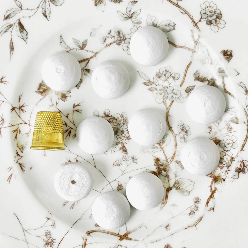 Rounded Spun Cotton Half Ball-20 X 10 MM