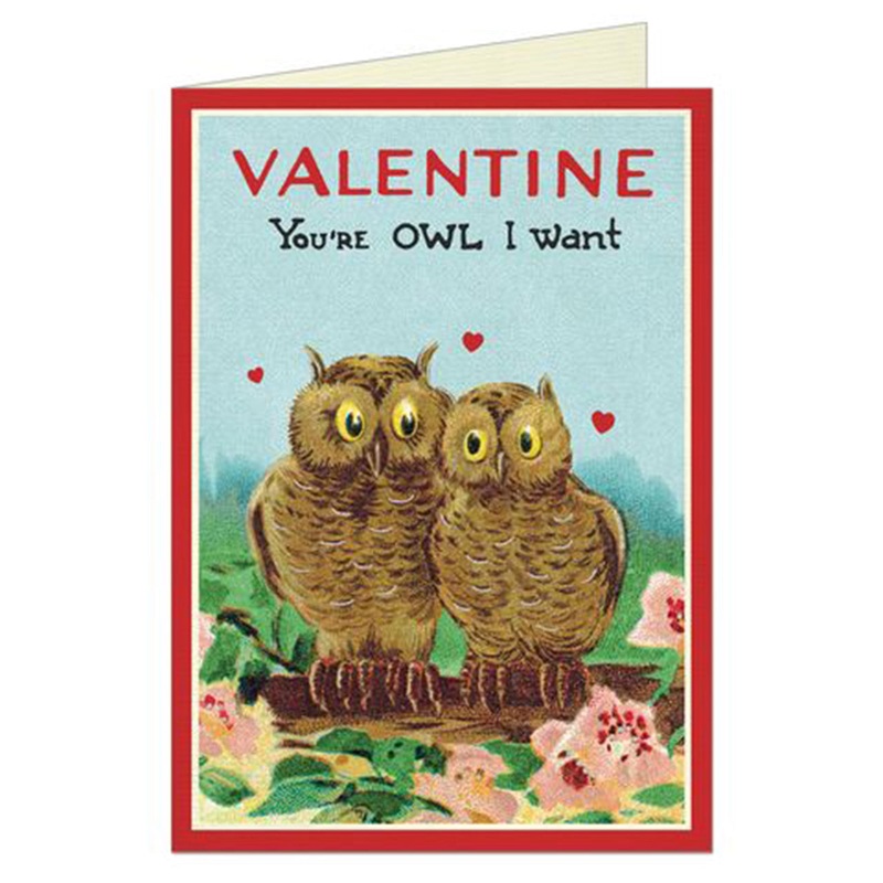 Valentine Owl - Greeting Card
