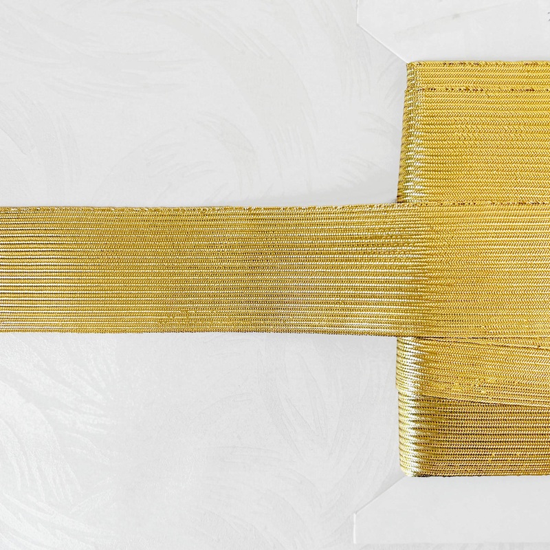 Wide Metallic Gold Flat Braid-Gold