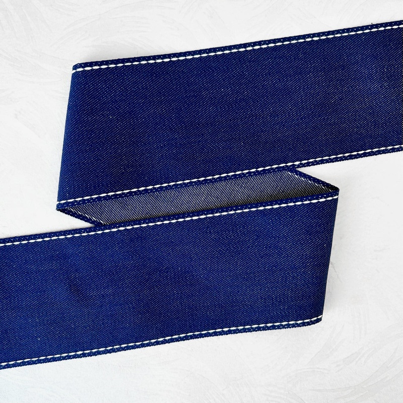 Wide Woven Braid-Denim