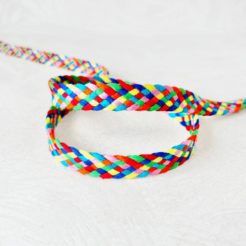 Basket Weave Braid-Rainbow