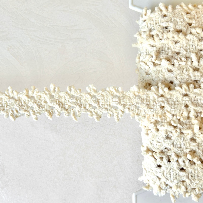 Chenille Braid-Ivory-By the Yard & 72 Yard Roll