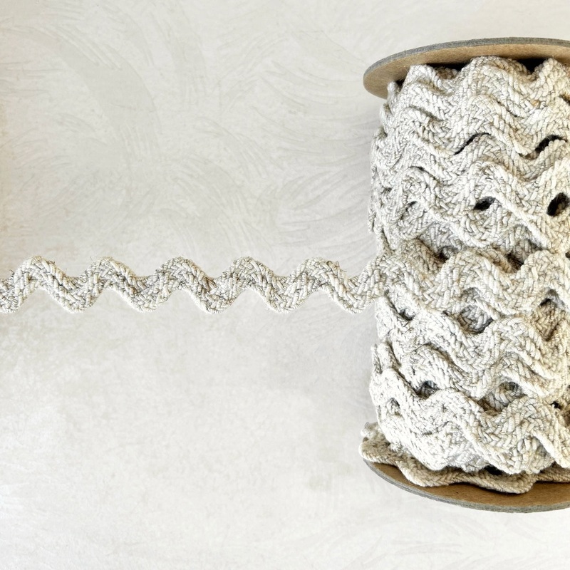 Chunky Rick Rack-Linen-By the Yard & 72 Yard Roll