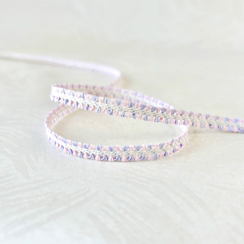 Double Picot Edge Loop Trim-Lavender & Pink