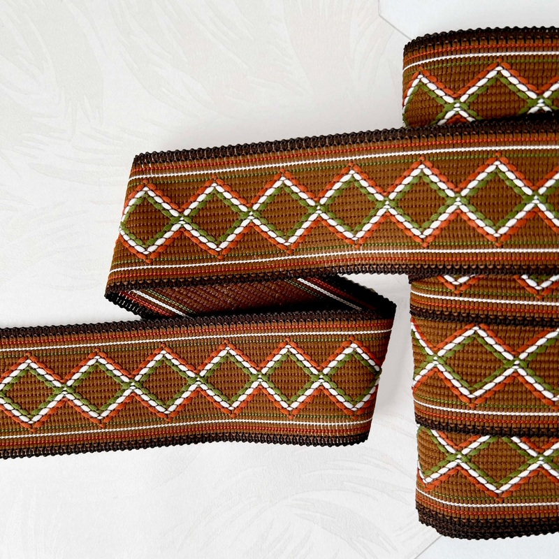 Geometric Woven Braid-Brown