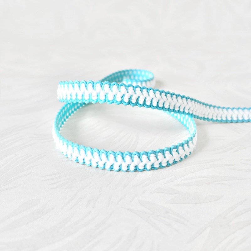 Gimp Braid-Light Blue & White