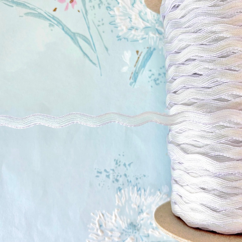 Horsehair Nylon Rick Rack-Sheer White & Lavender