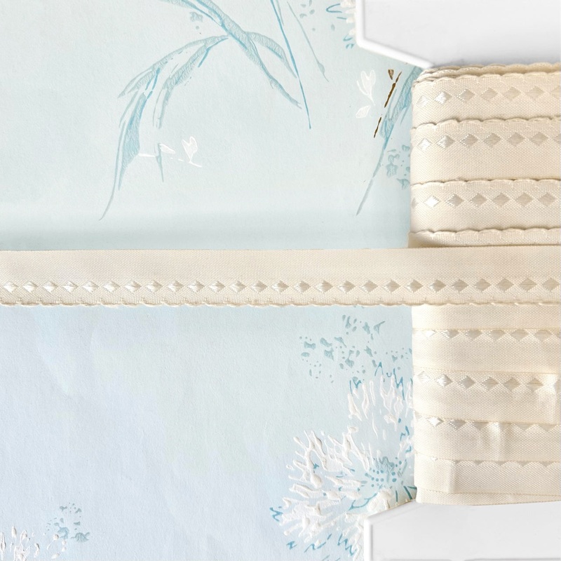 Natural Embroidered Scalloped Edging