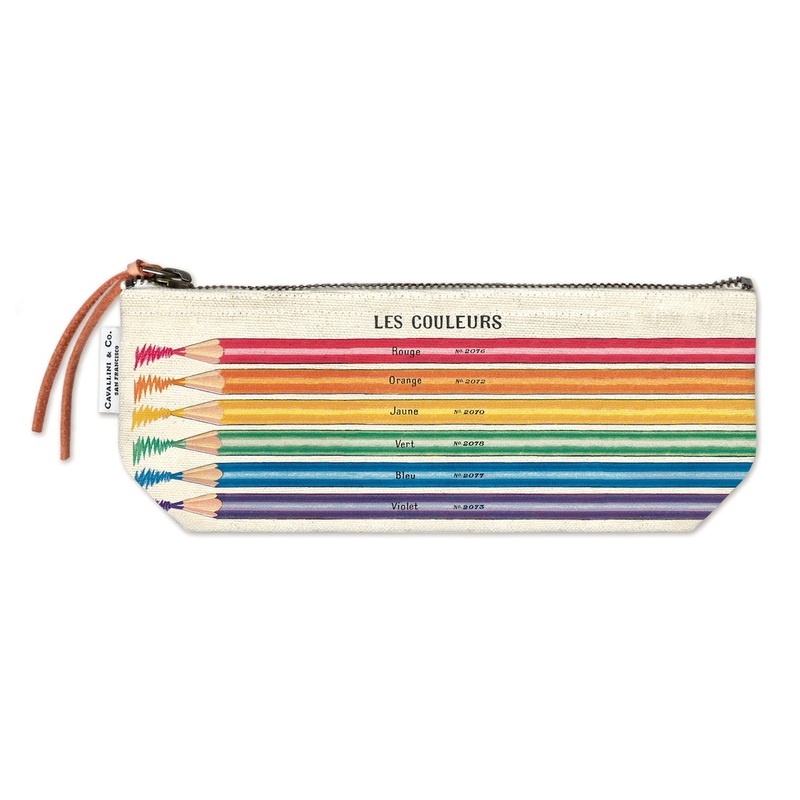 Pencils Mini Canvas Zip Pouch-Pencils