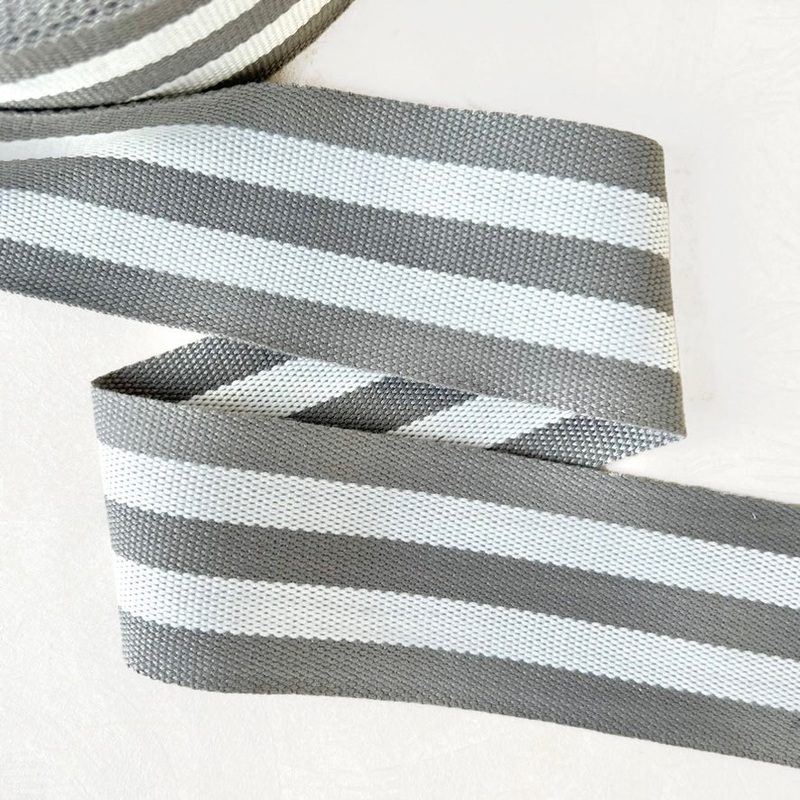 Wide Striped Woven Webbing 2-1/2