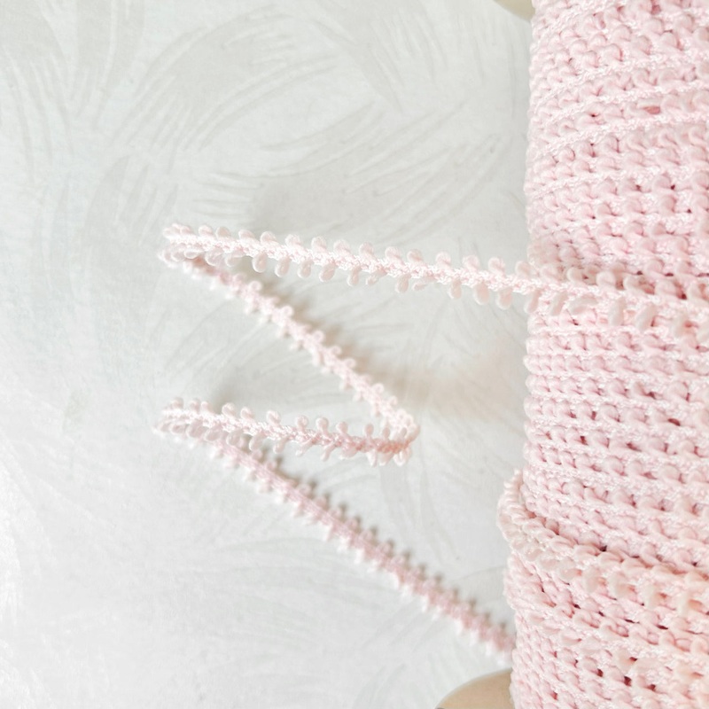 Double Picot Edge Trim-Pink & White-By the Yard & 288 Yard Roll