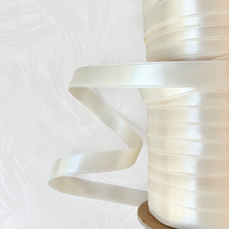 Double Sided Satin Ribbon-Ivory