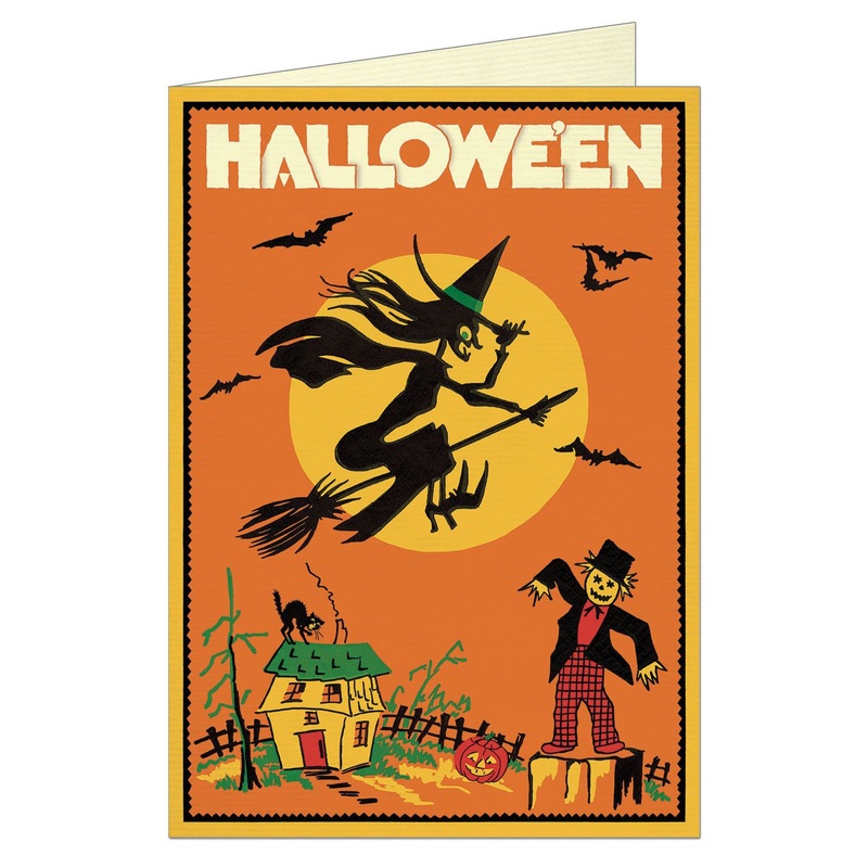 Halloween - Greeting Card-Halloween Witch