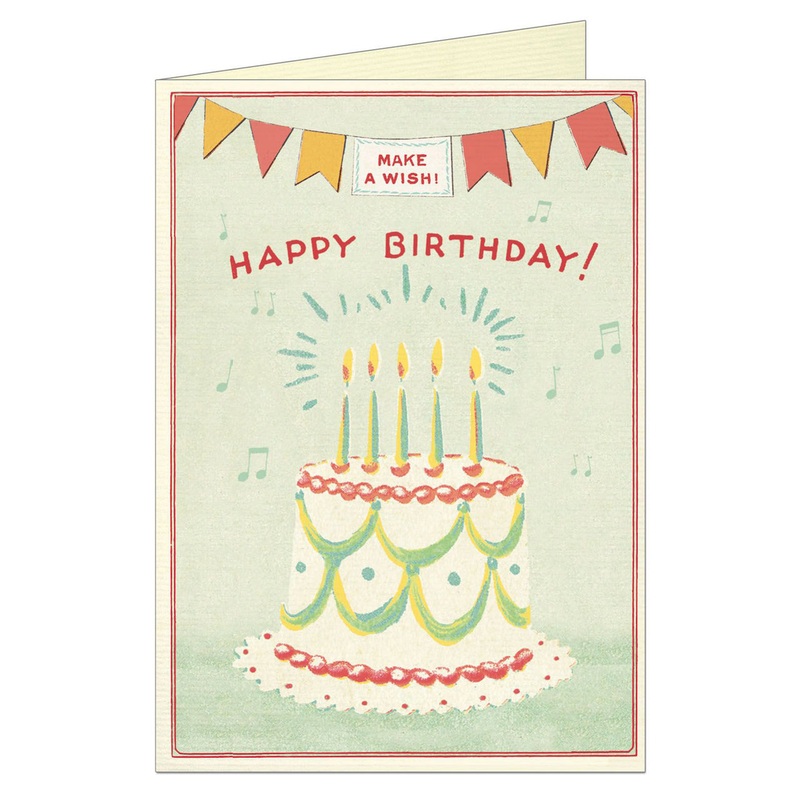 Happy Birthday Cake - Greeting Card