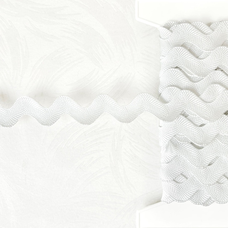 Jumbo Rick Rack-White-By the Yard & 18 Yard Roll