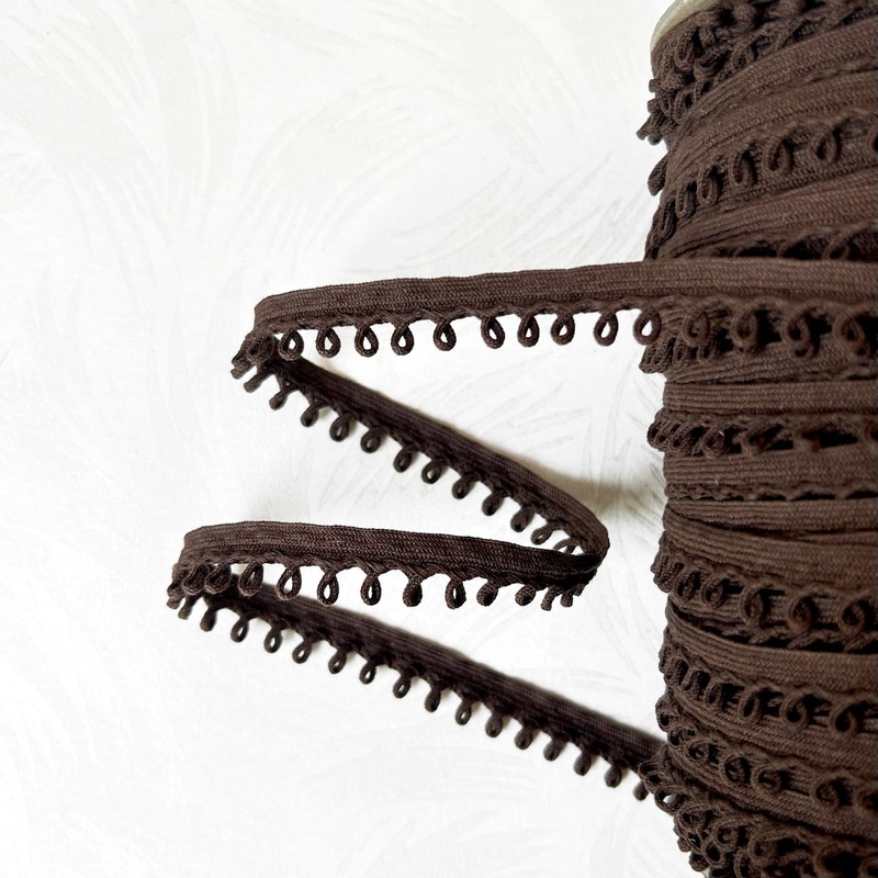 Picot Edge Loop Braid-Brown-By the Yard & 144 Yard Roll