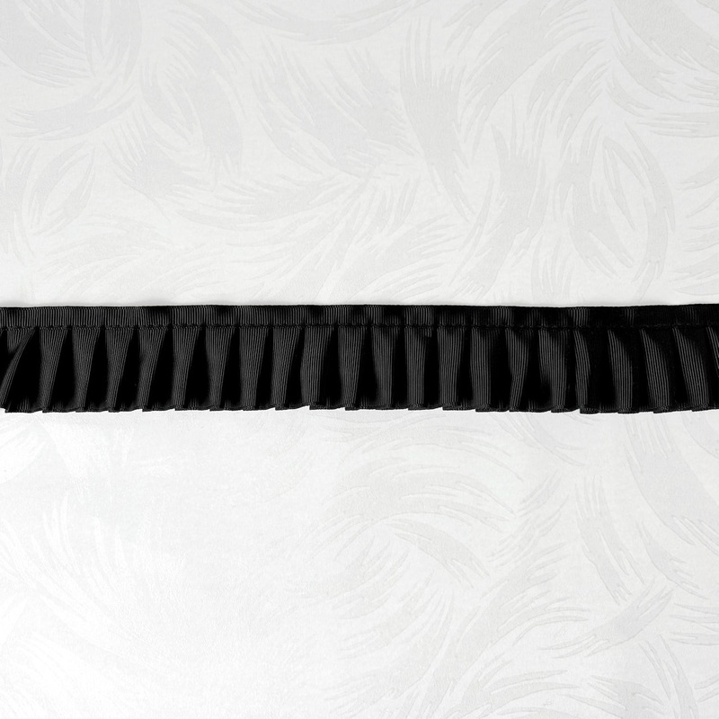 Pleated Grosgrain-Black