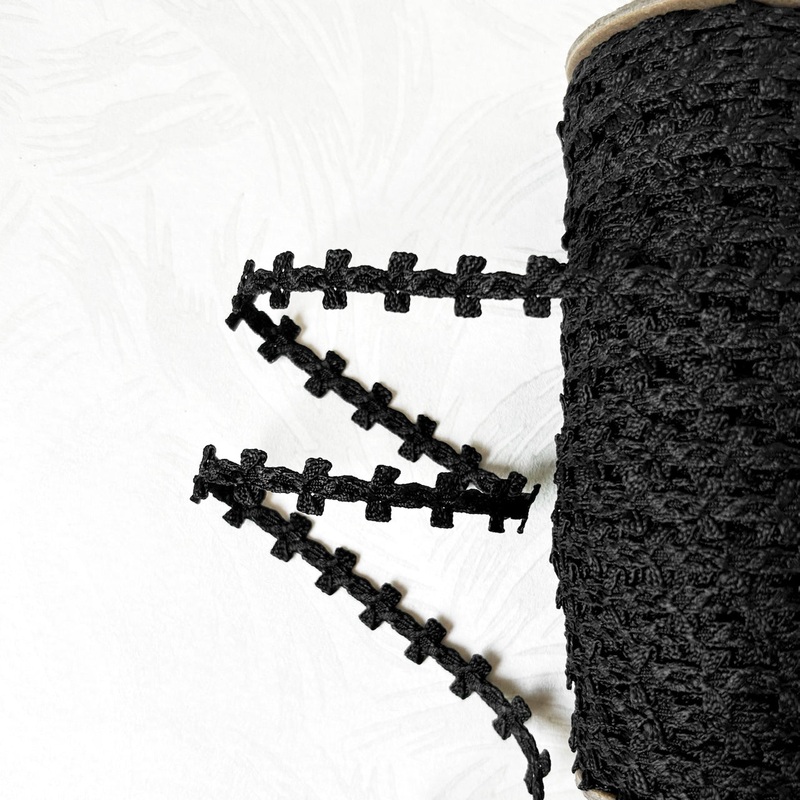 Rayon Loop Braid-Black-By the Yard & 144 Yard Roll