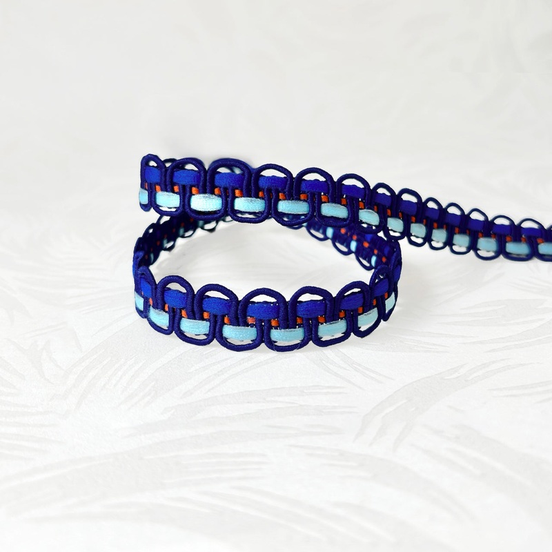 Scalloped Loop Braid-Blue