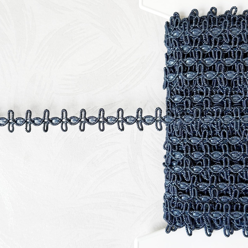 Scalloped Loop Braid-Denim Blue