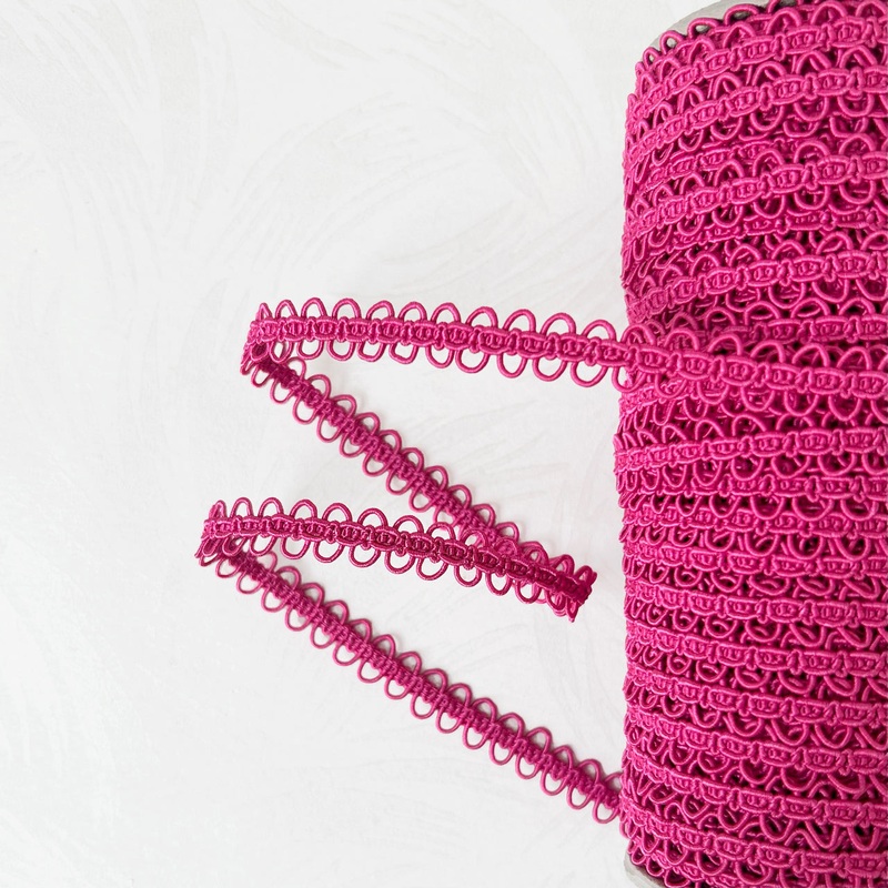 Scalloped Loop Braid-Pink-By the Yard & 144 Yard Roll