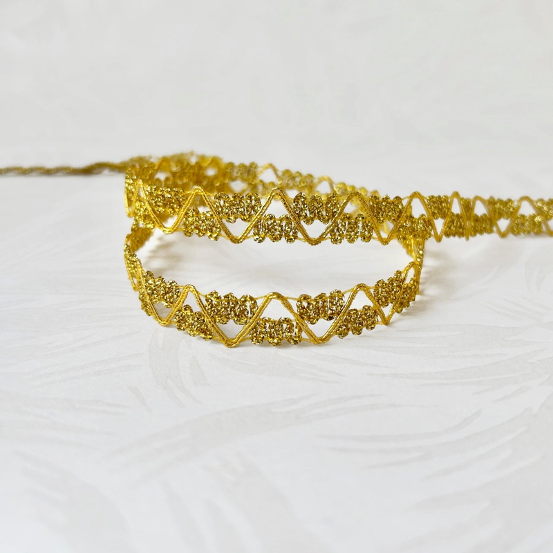 Sparkly Metallic Gold Trim-Gold