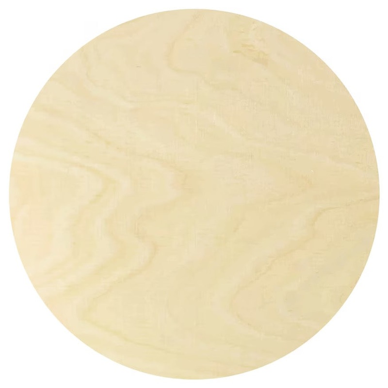 Wood 3.25 Inch Simple Circle Shape