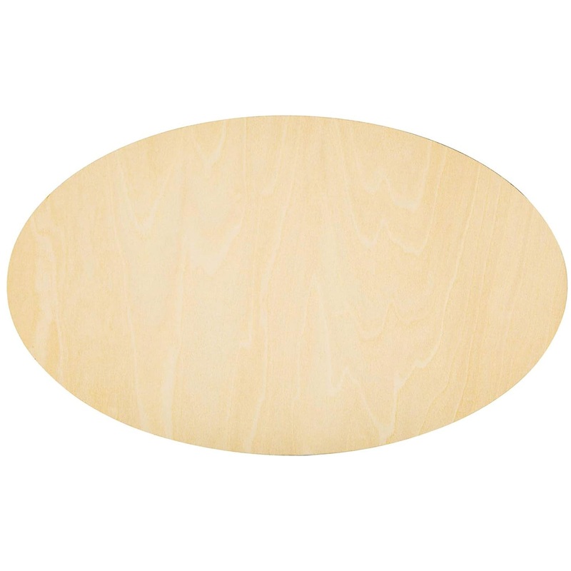 Wood 3 Inch Simple Oval Shape