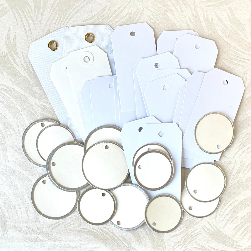 Assorted White Tags-36 Assorted Tags