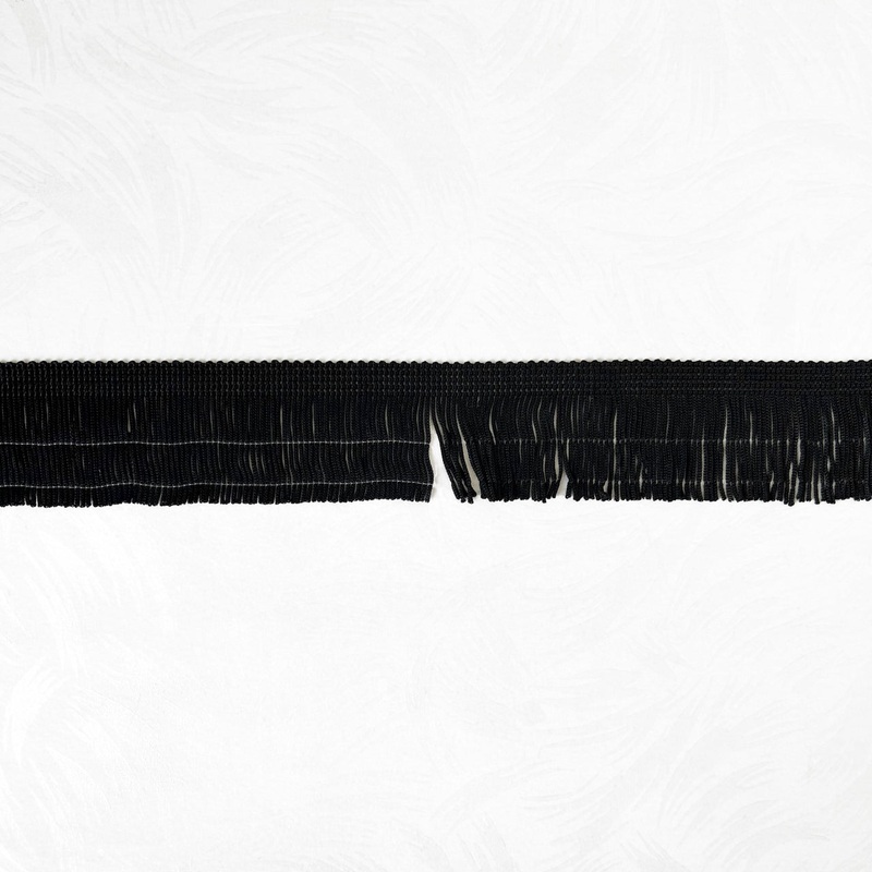 Black Chainette Fringe 2-Black-By the Yard & 22 Yard Board