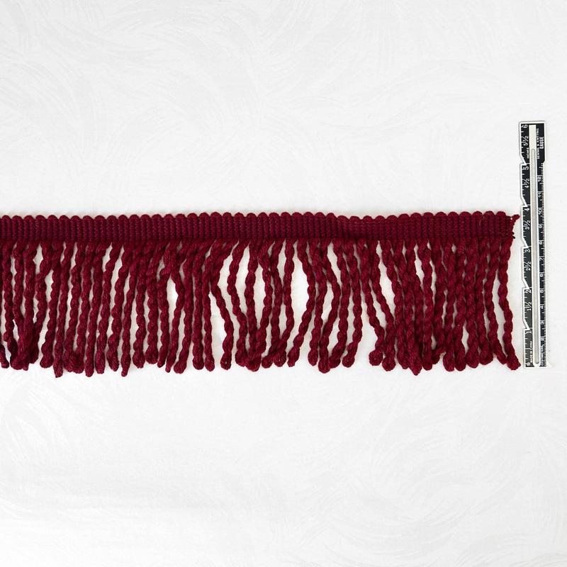 Burgundy Bullion Fringe 4-Burgundy-By the Yard & 72 Yard Box