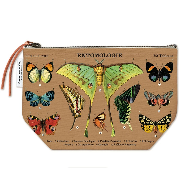 Butterflies Canvas Zip Pouch-Entomologie
