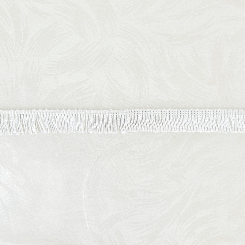 Chainette Fringe 1-White-By the Yard & 72 Yard Board
