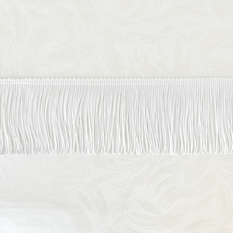 Chainette Loop Fringe 4-White
