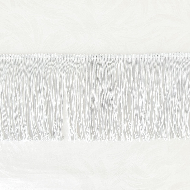 Chainette Loop Fringe 6-White