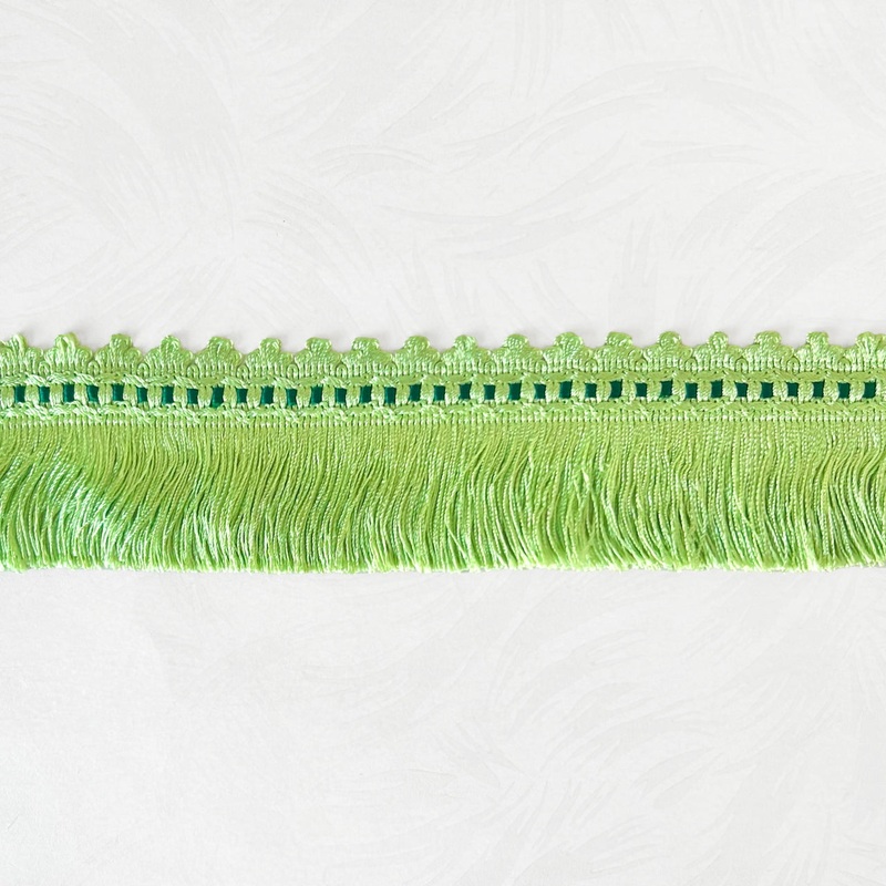 Decorative Brush Fringe 2-1/2-Dark Green & Lime Green