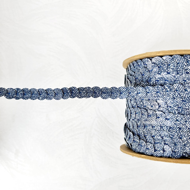 Denim Look Sequin Trim-Denim-By the Yard & 72 Yard Roll