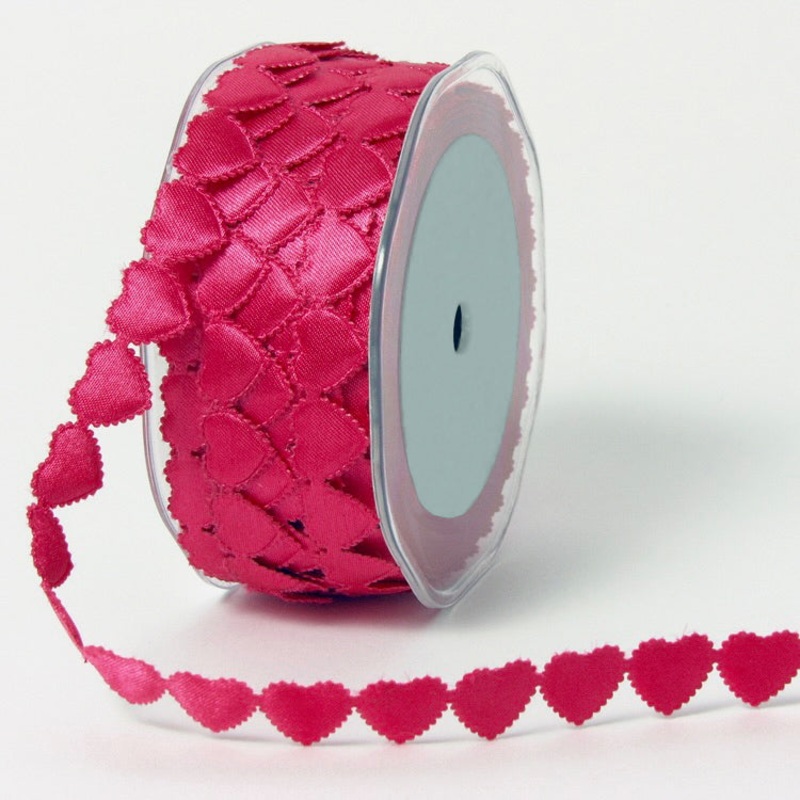 Fuchsia Hearts - Satin Cutouts