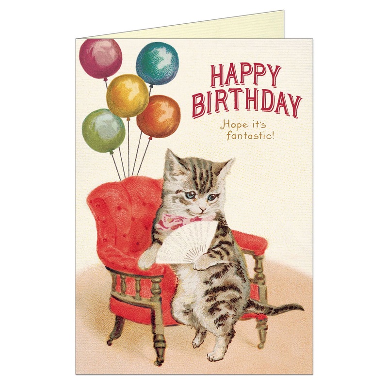 Happy Birthday Cat - Greeting Card