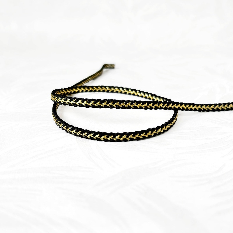 Metallic Braid-Black & Gold