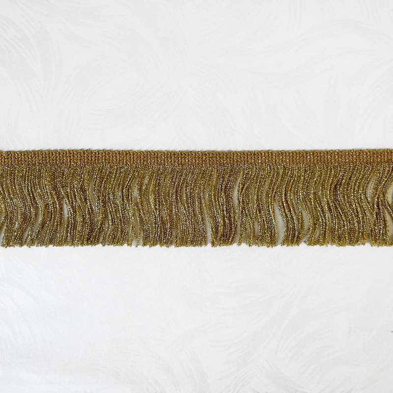 Metallic Gold Chainette Fringe 3
