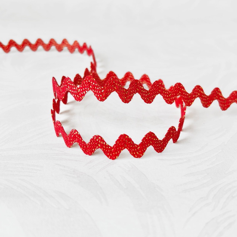 Metallic Rick Rack 1/2-Red & Gold