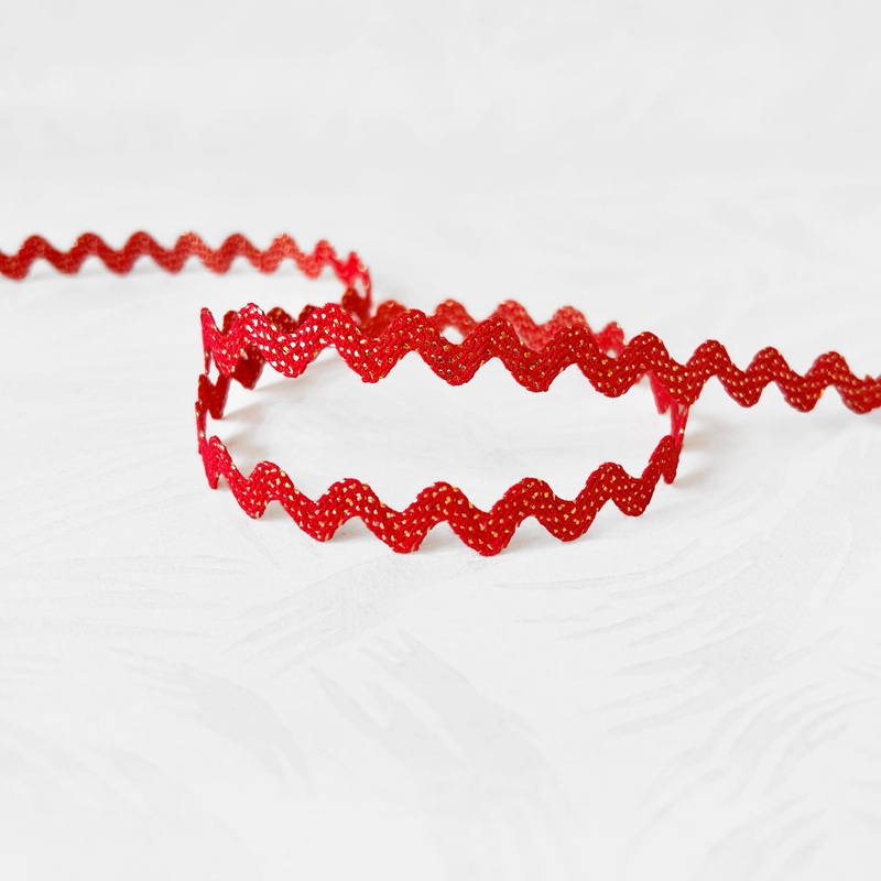 Metallic Rick Rack 3/8-Red & Gold