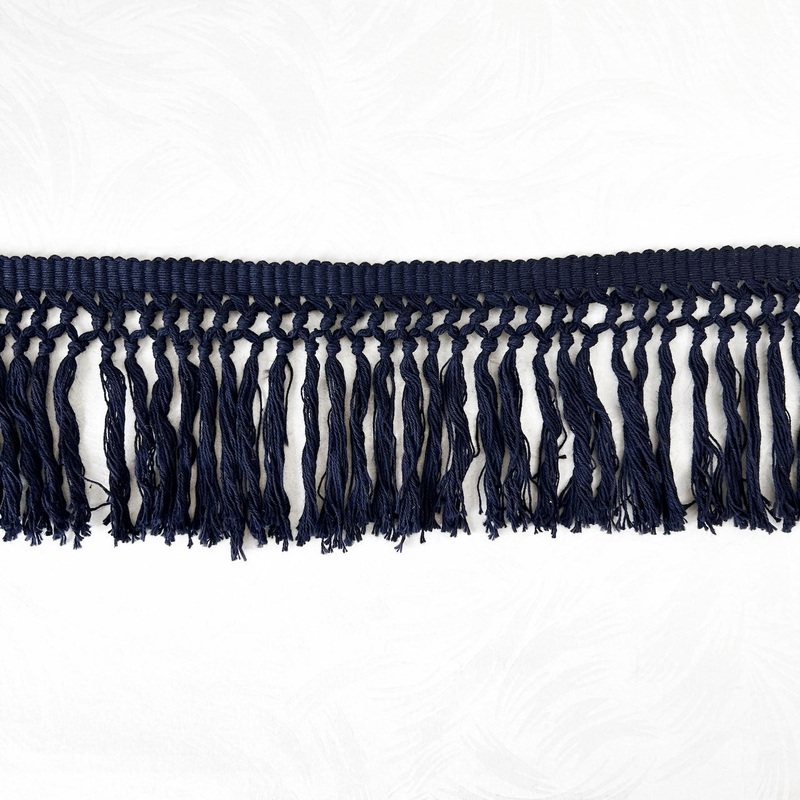 Navy Tassel Fringe 4-1/4-Navy