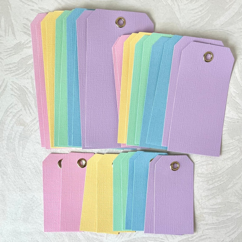 Pastel Rainbow Tags-Set of 30